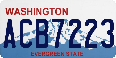 WA license plate ACB7223
