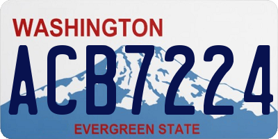 WA license plate ACB7224