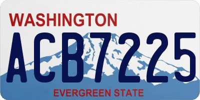 WA license plate ACB7225