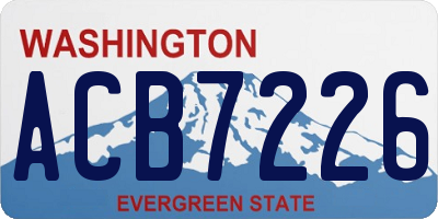 WA license plate ACB7226