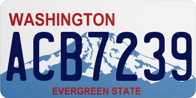 WA license plate ACB7239