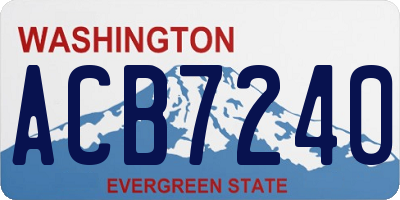 WA license plate ACB7240