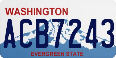 WA license plate ACB7243