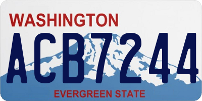 WA license plate ACB7244