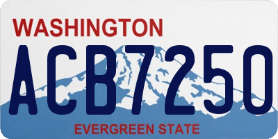 WA license plate ACB7250