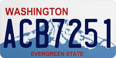 WA license plate ACB7251