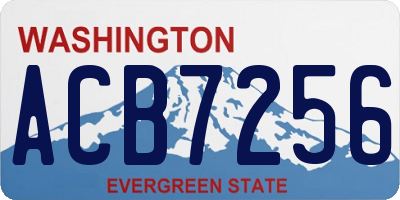 WA license plate ACB7256