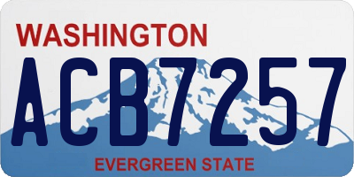 WA license plate ACB7257