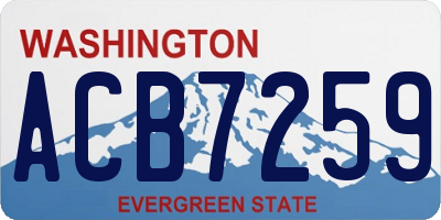 WA license plate ACB7259