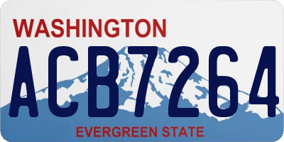 WA license plate ACB7264