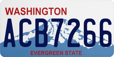 WA license plate ACB7266