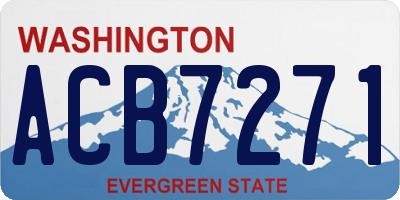 WA license plate ACB7271