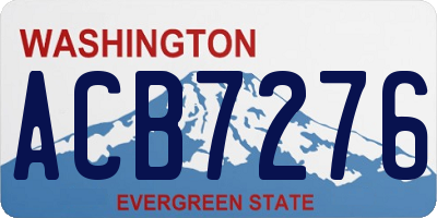 WA license plate ACB7276