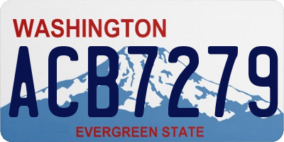 WA license plate ACB7279
