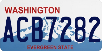 WA license plate ACB7282