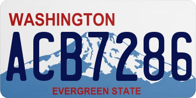 WA license plate ACB7286