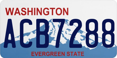 WA license plate ACB7288