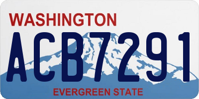 WA license plate ACB7291