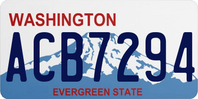 WA license plate ACB7294