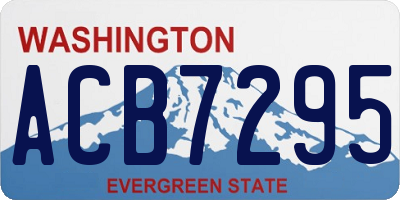 WA license plate ACB7295