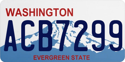 WA license plate ACB7299