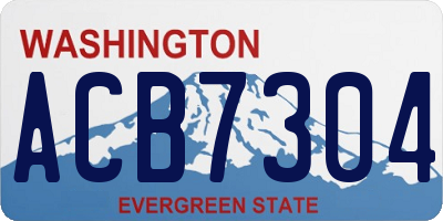 WA license plate ACB7304