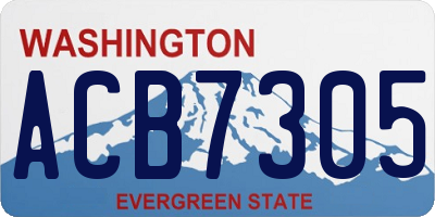 WA license plate ACB7305