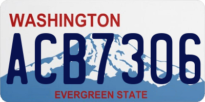 WA license plate ACB7306