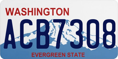 WA license plate ACB7308
