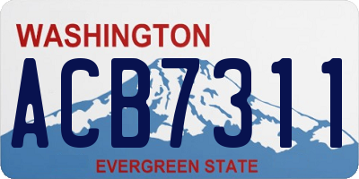 WA license plate ACB7311