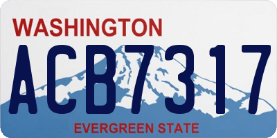 WA license plate ACB7317