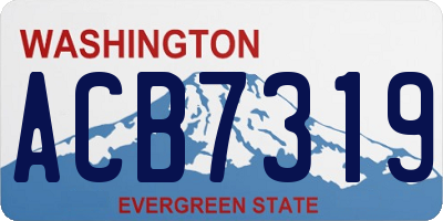 WA license plate ACB7319