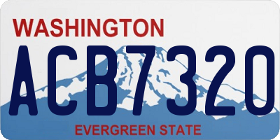 WA license plate ACB7320