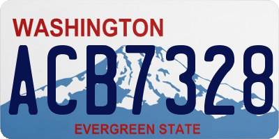 WA license plate ACB7328