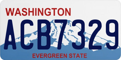 WA license plate ACB7329