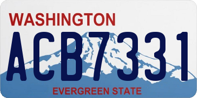 WA license plate ACB7331
