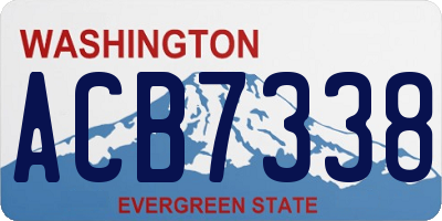 WA license plate ACB7338