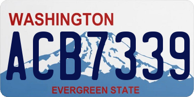 WA license plate ACB7339