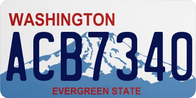 WA license plate ACB7340