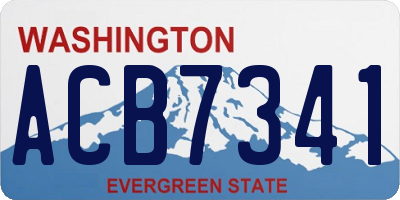 WA license plate ACB7341