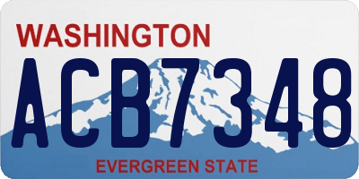 WA license plate ACB7348