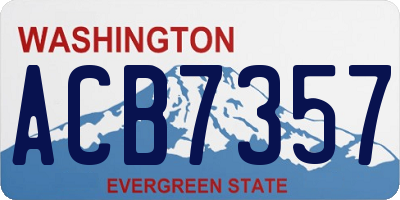 WA license plate ACB7357