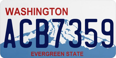 WA license plate ACB7359