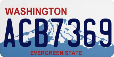 WA license plate ACB7369