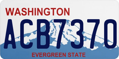 WA license plate ACB7370