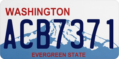 WA license plate ACB7371