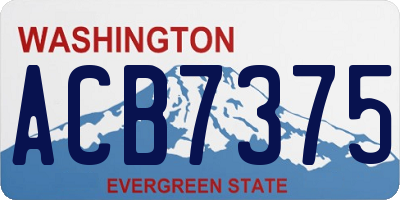 WA license plate ACB7375