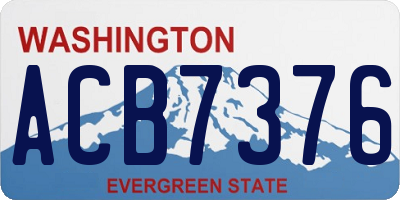 WA license plate ACB7376