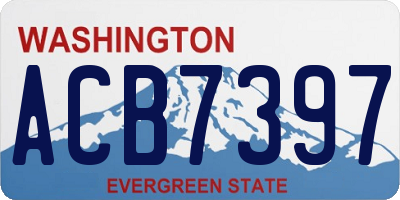 WA license plate ACB7397