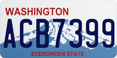 WA license plate ACB7399